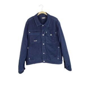 Palace Skateboards Mole Jacket Trucker Jean Style Blue Flannel Mens Size XL